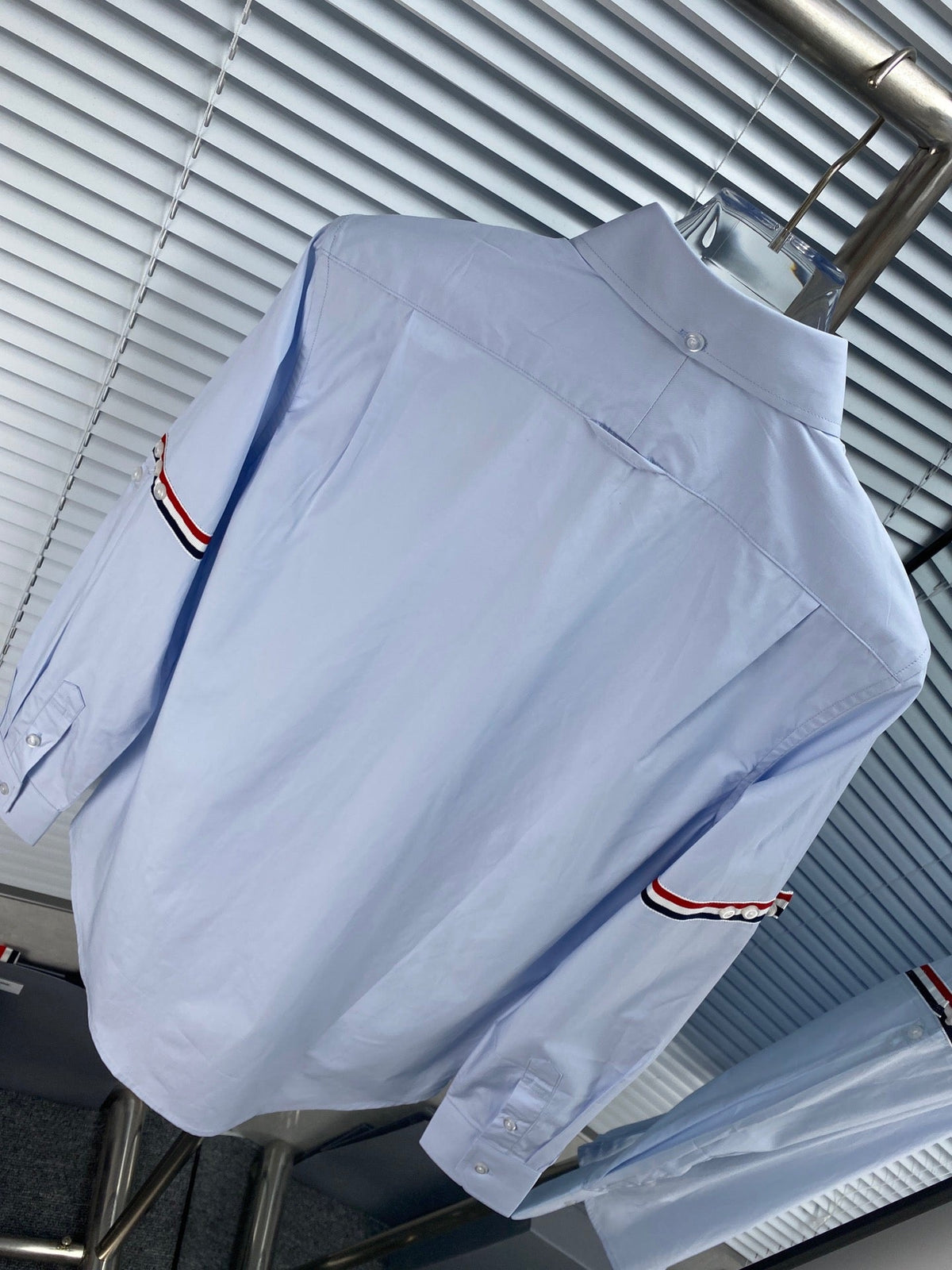 Blue Cotton Oxford Long-Sleeve - Men's