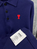 Cream Knit Heart Logo Long-Sleeve - Men's