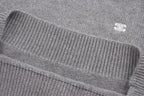 Grey Cotton Chest Logo Long-Sleeve - Men's