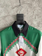 Futuro Optimisto Print Silk Polo Shirt - Men's