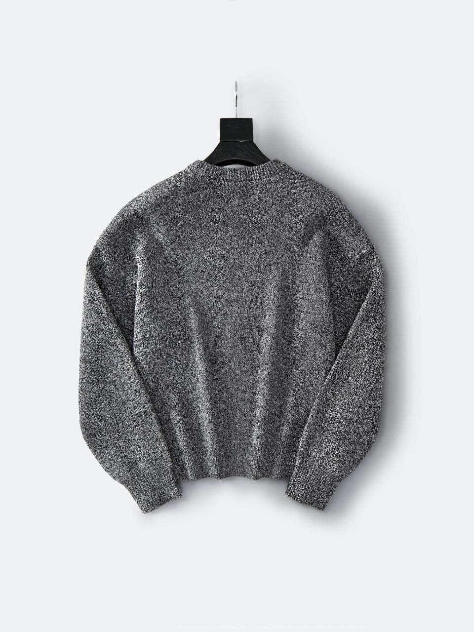 Cream Wool Text Logo Crewneck - Men's