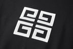 Black Cotton Bold Text Crewneck - Men's