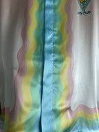 Pastel Scenic Print Silk Shirt - Men's