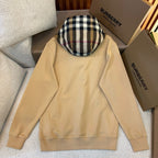 Black Cotton Check Lined Pullover - Men's