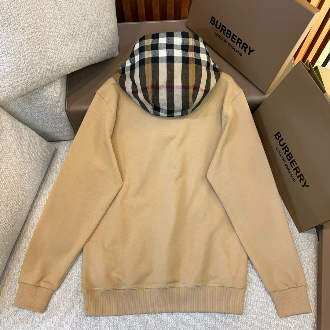 Black Cotton Check Lined Pullover - Men's