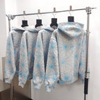 White Cotton Web Print Pullover - Men's