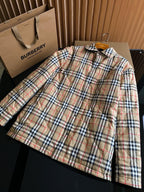 Check Overshirt Beige Shirt - Men's
