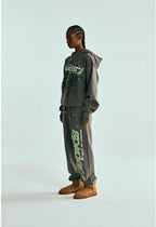 Grey Cotton Web Print Pullover - Men's