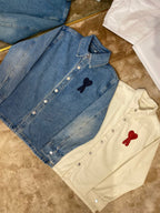 Cream Corduroy Patch Long-Sleeve - Men's