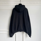 Black Cotton Varsity Text Pullover - Men's