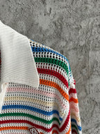 Multicolour Striped Knit Shirt - Men's