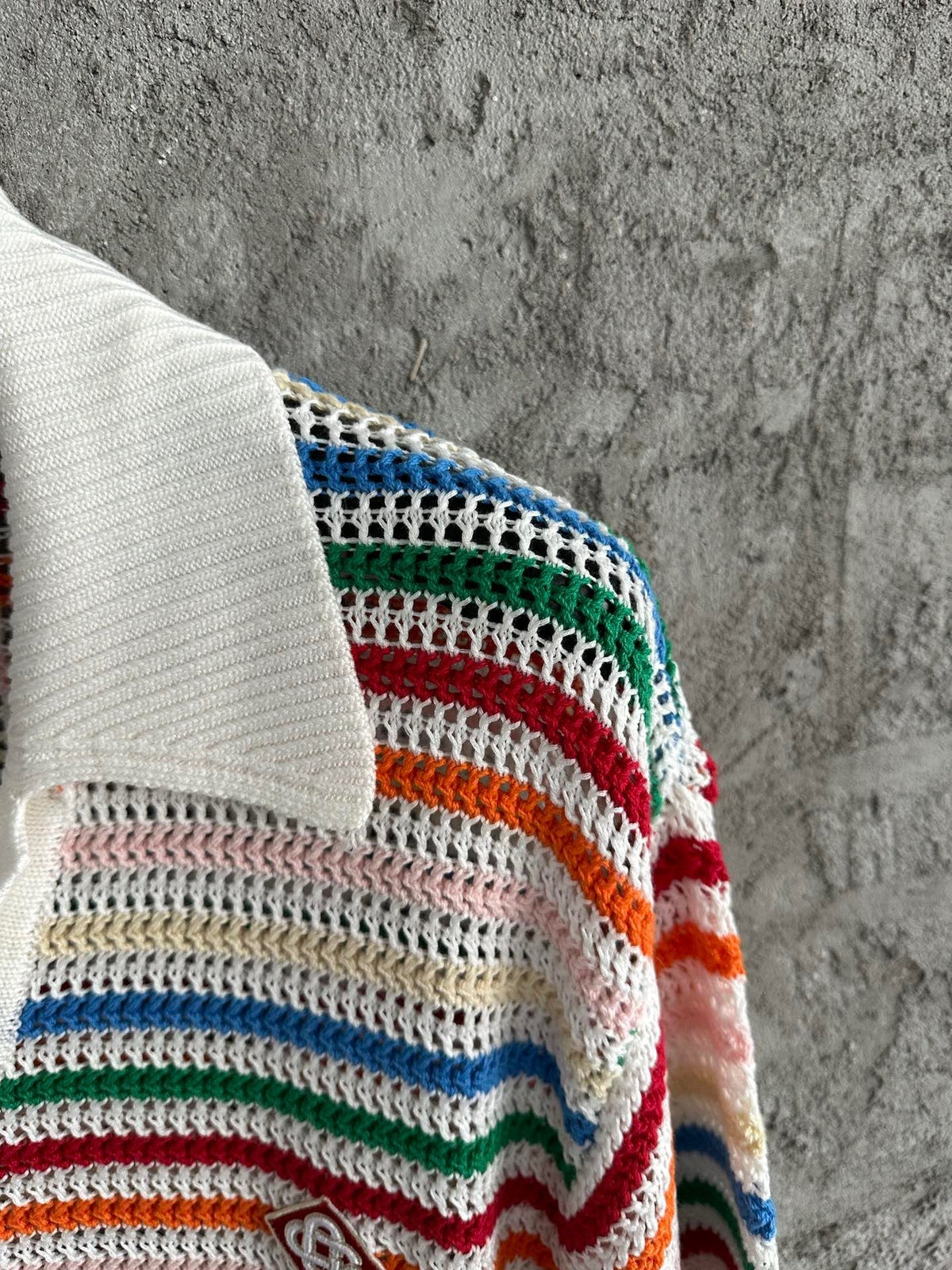 Multicolour Striped Knit Shirt - Men's