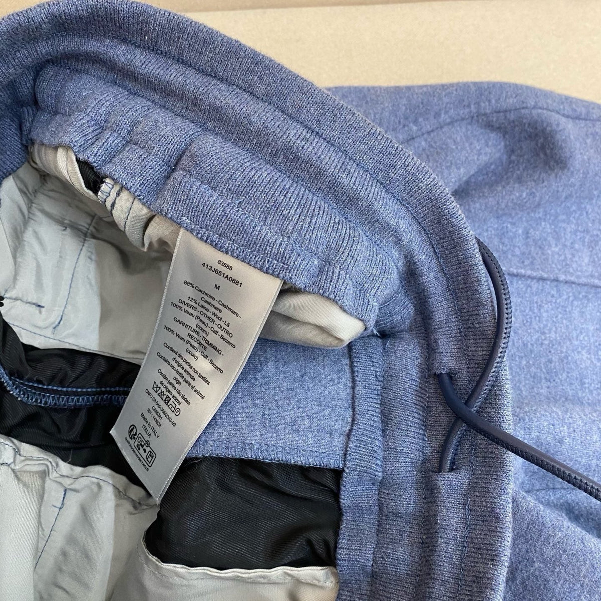Blue Cotton Elasticated Joggers - Men's