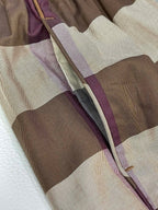 Brown Cotton Check Drawstring - Men's