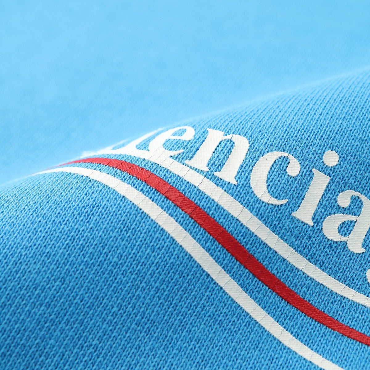 Blue Cotton Logo Pullover - Men's