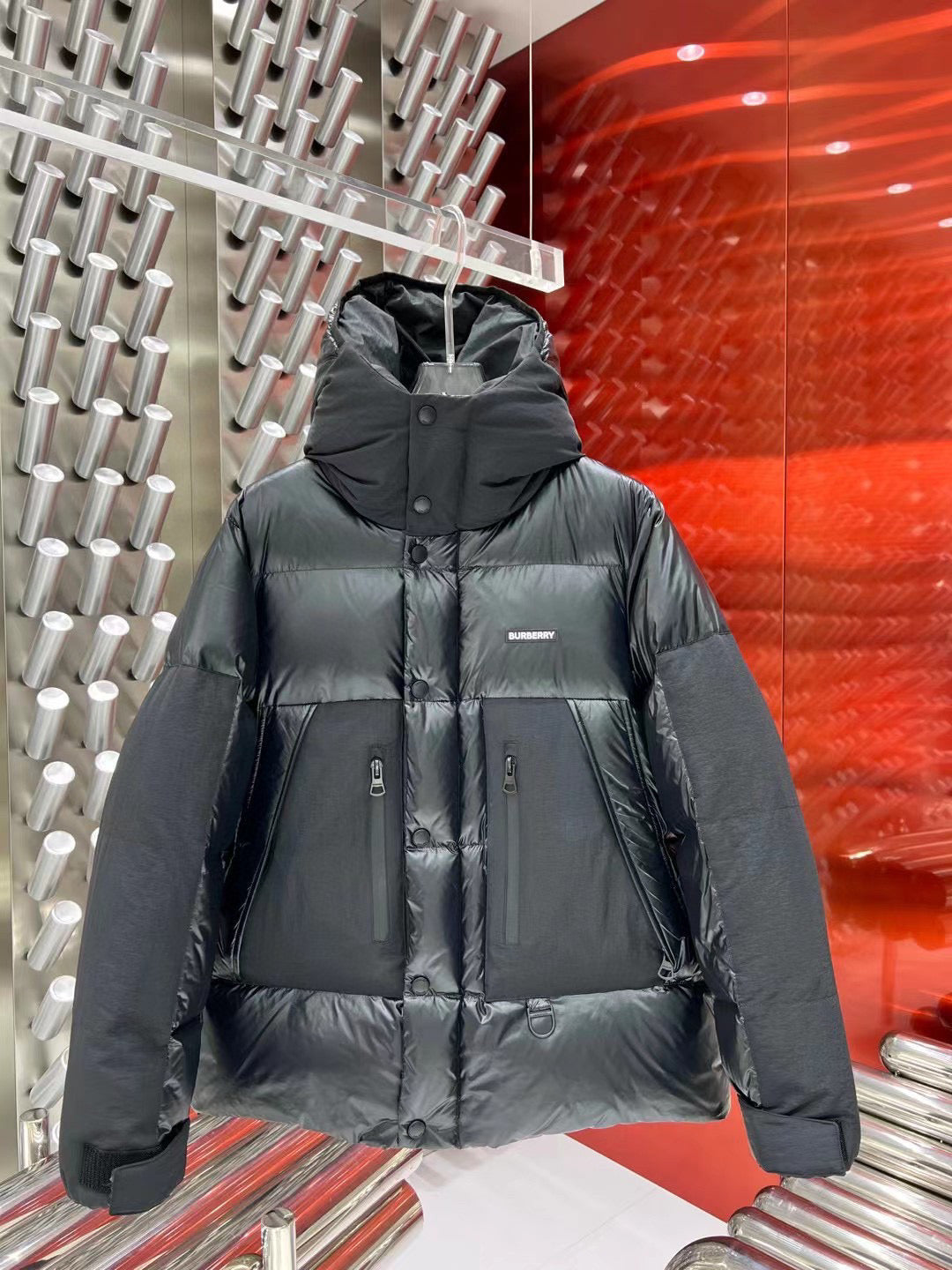 Black Puffer Jacket - Men's