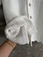 White Knit Pointelle Short-Sleeve - Men's