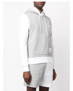Grey Cotton Colourblock Zip-Through - Men's