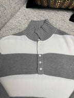 Grey Knit Argyle Long-Sleeve - Men's