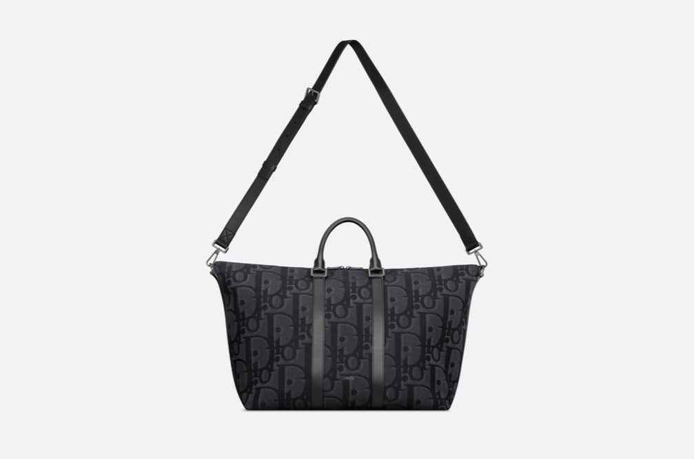 Black and Grey Duffle Bag