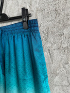 Teal Gradient Silk Shorts - Men's