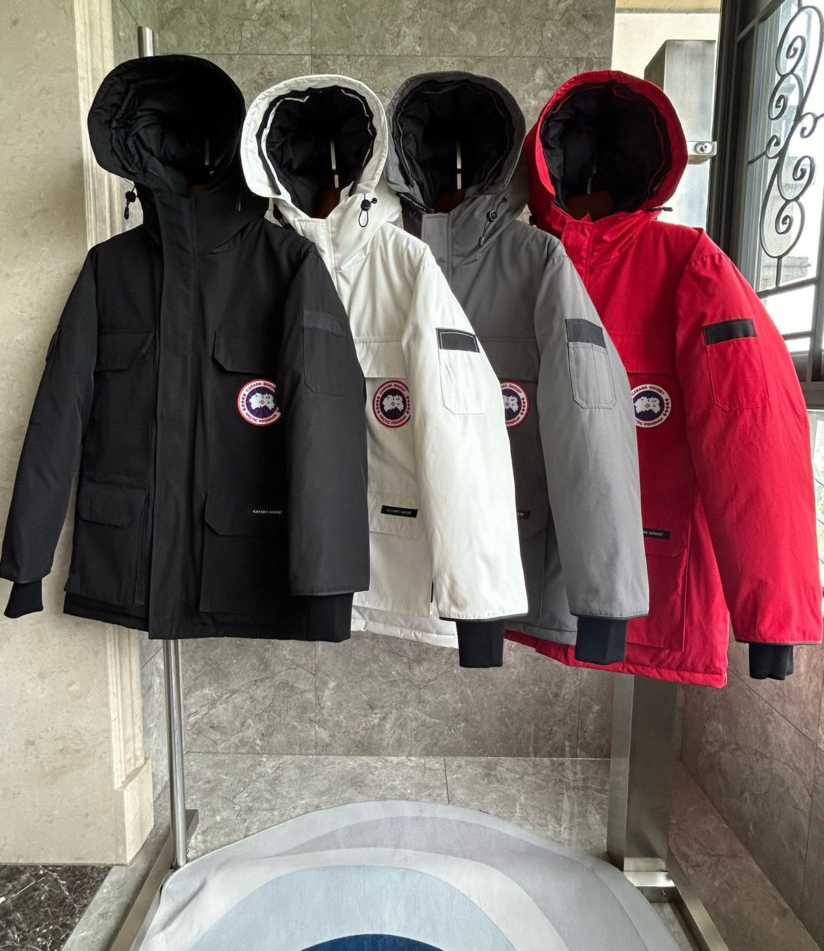 Black and White Parka - Men's