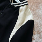 Black Wool Cream Sleeve Varsity - Men's