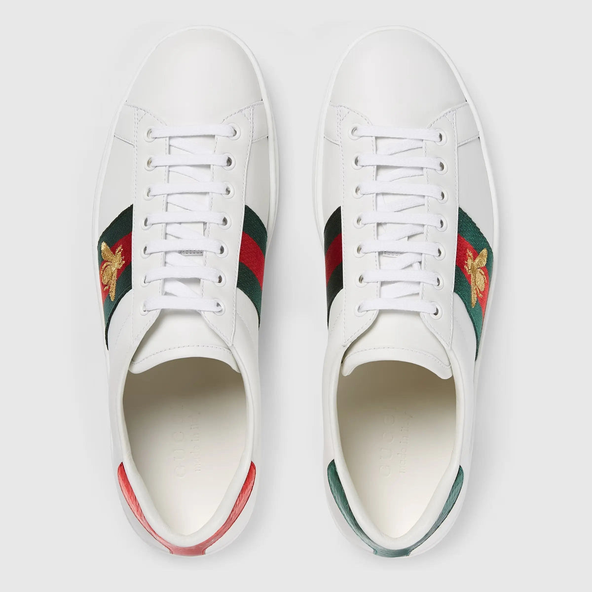 Ace Embroidered Sneaker – the Ace low-top sneaker in leather features the House's gold embroidered bee set – LUX VERSE Luxury Designer Fashion Outlet