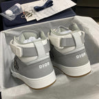 B27 High-Top Grey Oblique Sneakers