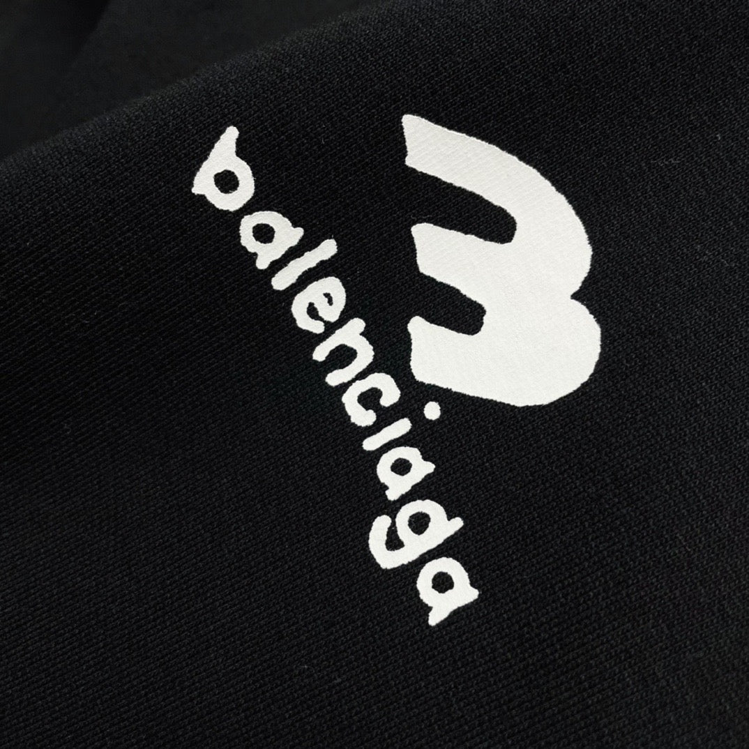 Black Cotton Tonal Pullover - Men's