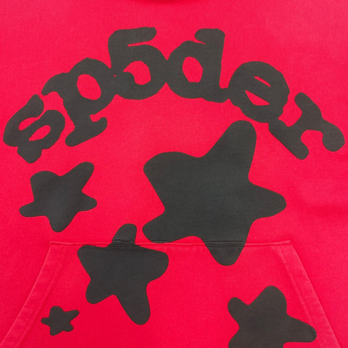 Red Cotton Star Print Pullover - Men's