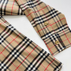 Beige Cotton Vintage Check Long-Sleeve - Men's