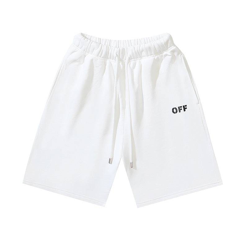 Black Cotton Text Logo Drawstring - Men's