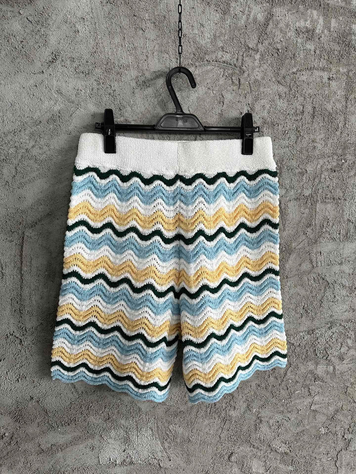 Multicolour Chevron Knit Shorts - Men's