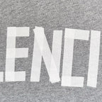 Grey Cotton Bold Text Pullover - Men's