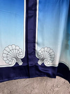 Blue Silk Gradient Print Short-Sleeve - Men's