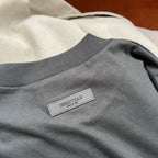 Grey Cotton Text Logo Short-Sleeve - Men's