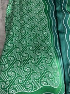 Green Wave Print Silk Shirt - Men's
