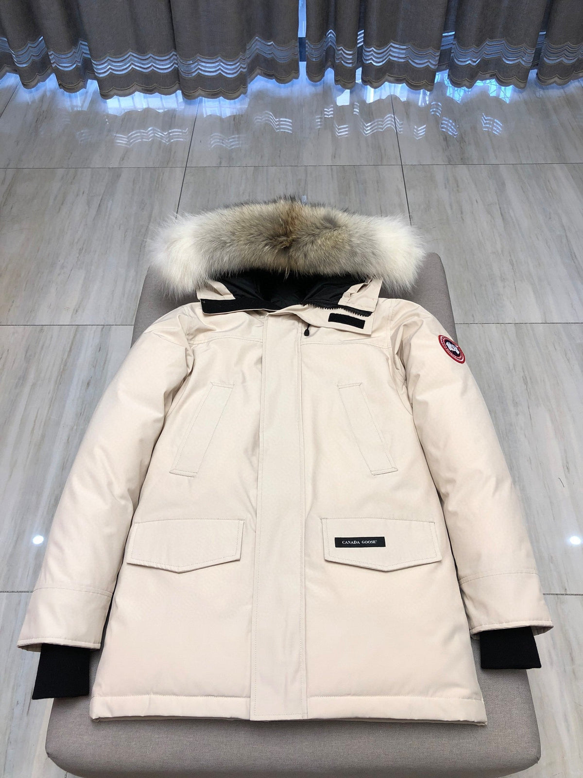 Black and White Parka - Men's