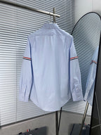 Blue Cotton Oxford Long-Sleeve - Men's