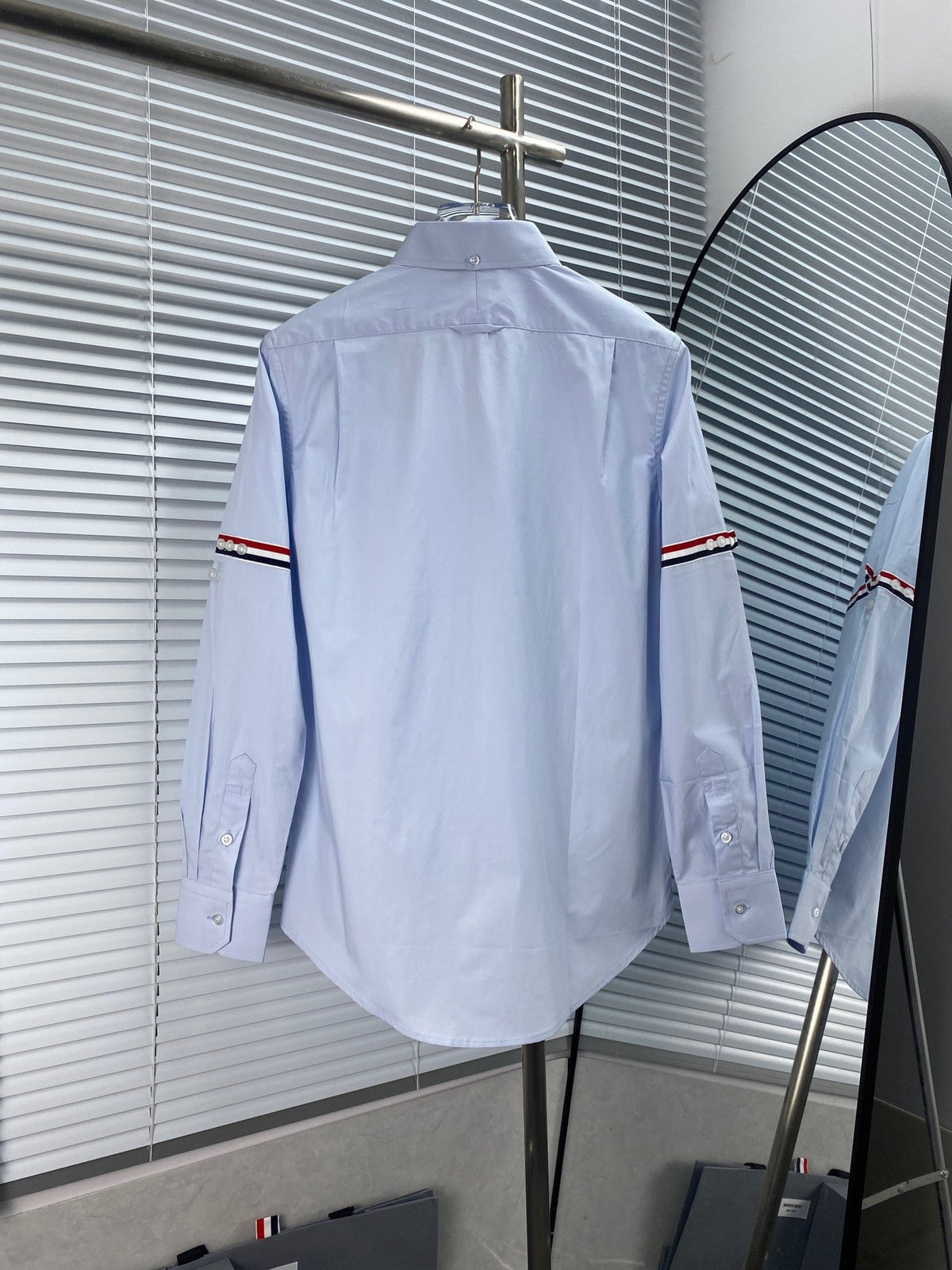 Blue Cotton Oxford Long-Sleeve - Men's