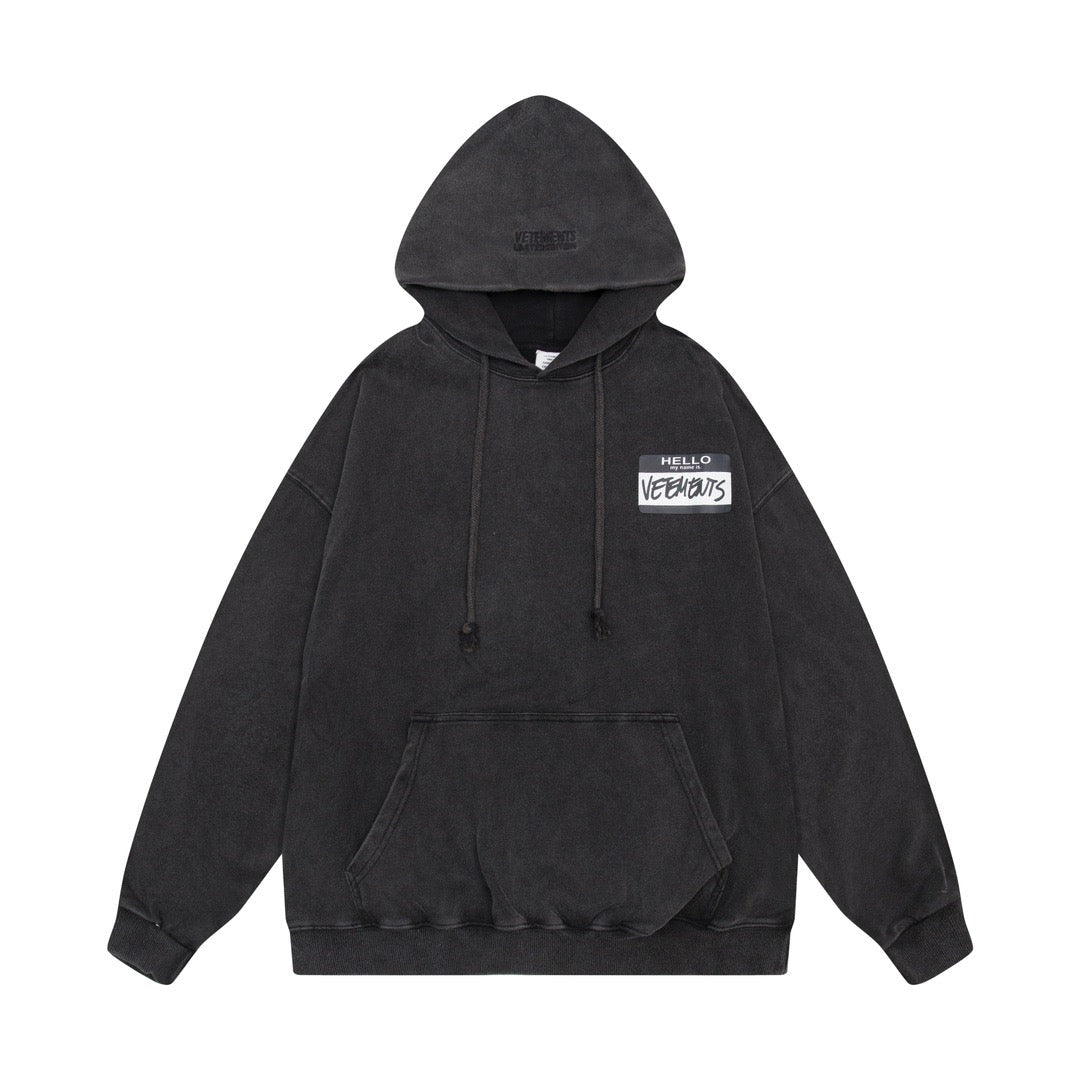 Washed Patch Logo Hoodie - Men's