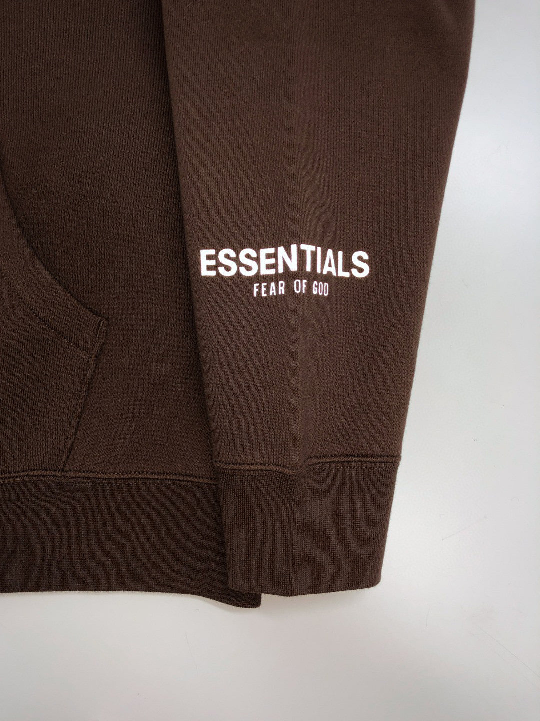 Brown Cotton Logo Pullover - Men's