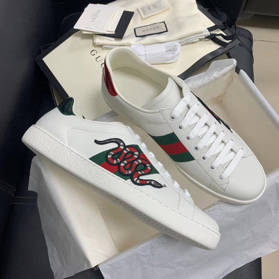 Ace Snake White Sneakers - Men's