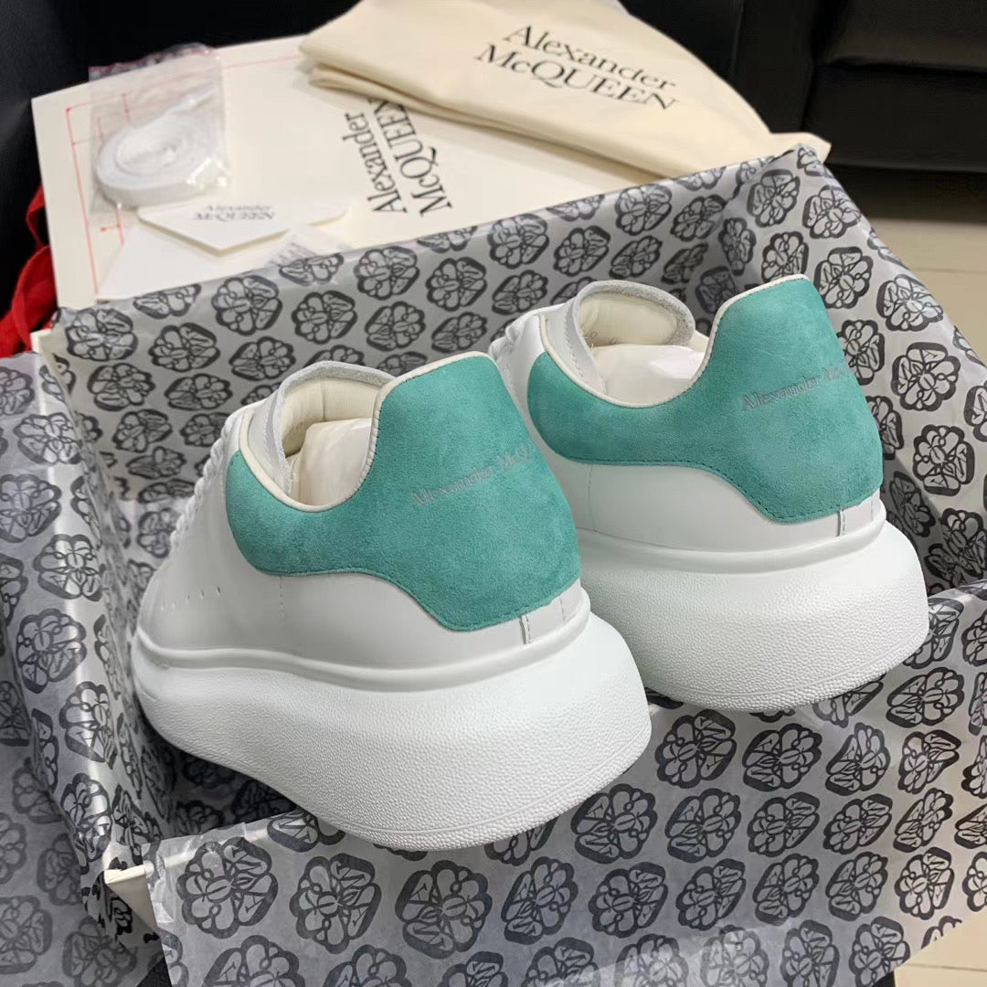 Oversized Mint Suede Tab Sneakers