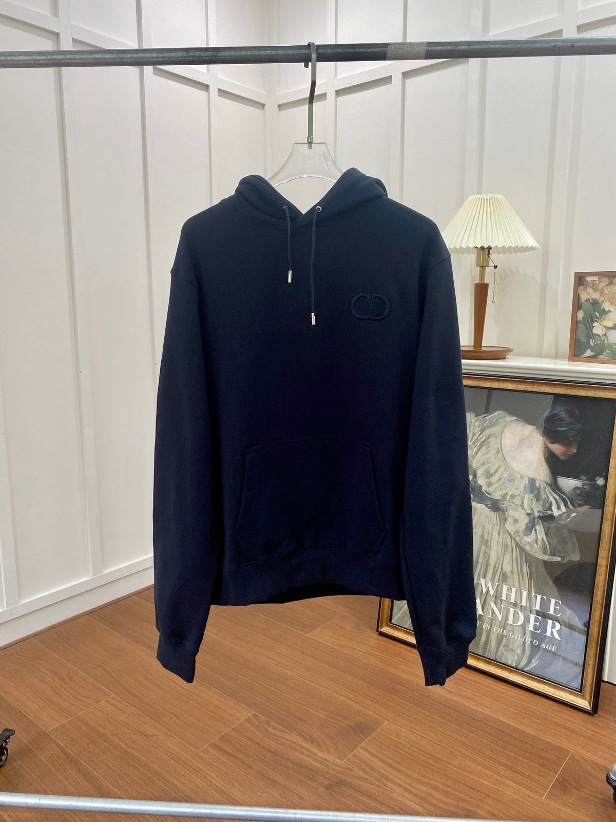 Navy Cotton Plain Pullover - Men's