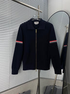 RWB Stripe Cardigan Navy - Men's