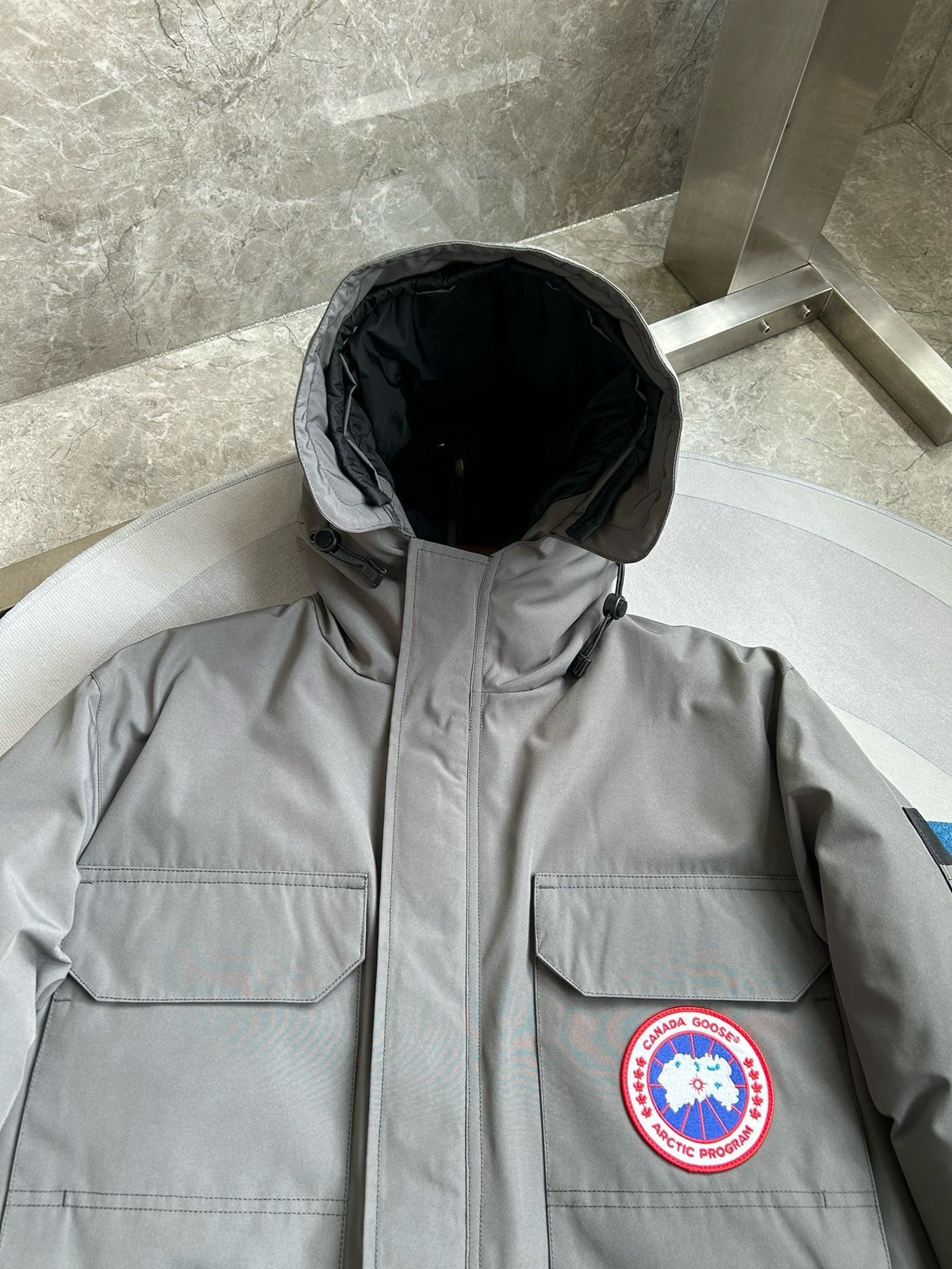 Black and White Parka - Men's
