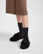 Shearling mules – the modern, minimalist silhouette creates a contrasting yet harmonious line – LUX VERSE Luxury Designer Fashion Outlet