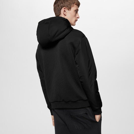 Hybrid Zipped Technical Cotton Hoodie